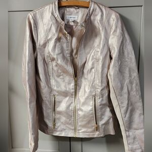 Calvin Klein Pink Pearl Bomber Jacket Size M
